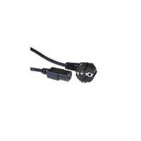 230V aansluitkabel | Schuko male (haaks) naar C13 | 230V / 10A | Zwart | 2 m