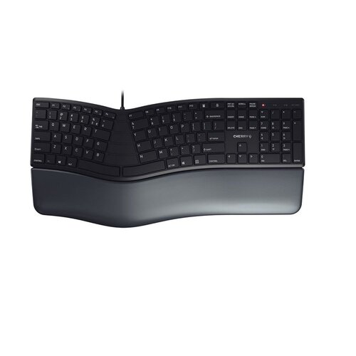 Cherry CHERRY KC 4500 ERGO toetsenbord USB QWERTY Amerikaans Engels Zwart Cherry CHERRY KC 4500 ERGO toetsenbord USB QWERTY Amerikaans Engels Zwart