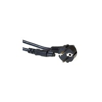 Stroomkabel | Randaarde Stekker CEE7/7 (Haaks) naar C5 | 1,0 m | Zwart | Voor Laptopadapters & Elektronica