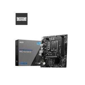 MSI PRO H610M-E | Socket LGA 1700 | Intel H610 | 4xDDR5 | Micro-ATX | Moederbord