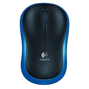 Logitech M185 | Draadloze Muis | Links- en Rechtshandig | RF | 1000 DPI | Zwart/Blauw Logitech M185 | Draadloze Muis | Links- en Rechtshandig | RF | 1000 DPI | Zwart/Blauw
