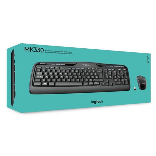 Logitech MK330 toetsenbord RF Draadloos QWERTY US International Zwart