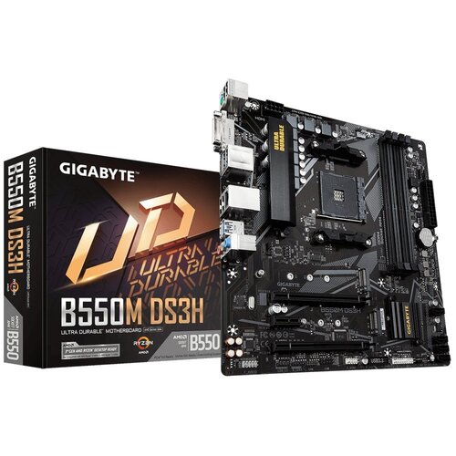 Gigabyte B550M DS3H | Socket AM4 | AMD B550 | 4xDDR4 | Micro-ATX | Moederbord Gigabyte B550M DS3H | Socket AM4 | AMD B550 | 4xDDR4 | Micro-ATX | Moederbord
