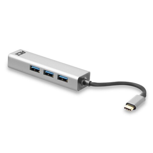 ACT AC7055 3-Poorts USB-C 3.2 (USB 3.0) Hub met Gigabit ethernet poort