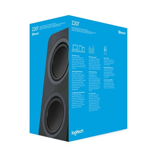 Logitech Z207 | 2.0 Bluetooth Luidsprekerset | 5W RMS | Draadloze Overgang | Zwart Logitech Z207 | 2.0 Bluetooth Luidsprekerset | 5W RMS | Draadloze Overgang | Zwart