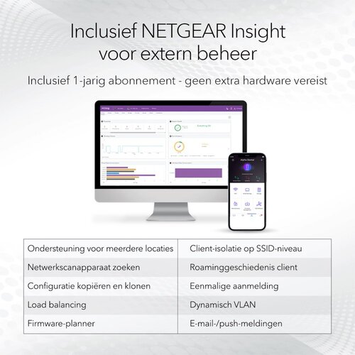 Netgear NETGEAR Insight Cloud Managed WiFi 6 AX1800 Dual Band Outdoor Access Point (WAX610Y)