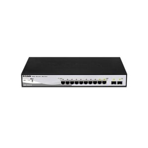 D-LINK D-Link DGS-1210-10 | 10-poorts Gigabit Smart Switch | 8 RJ45 + 2 SFP | VLAN/QoS | Web/CLI-beheer