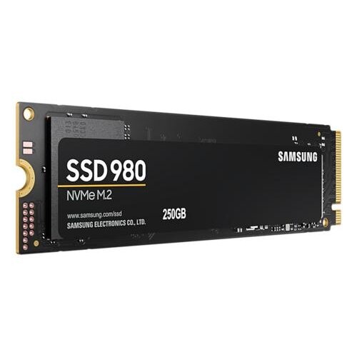 Samsung 980 | 250GB NVMe SSD | M.2 | Gen3 | 2.900MB/s Lezen | 1.300MB/s Schrijven