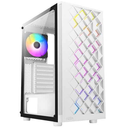 Azza Spectra RGB | Midi Tower Case | Wit Azza Spectra RGB | Midi Tower Case | Wit