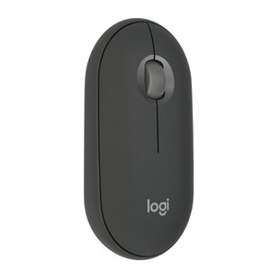 Logitech Pebble 2 M350s | Ambidextrous Draadloze Muis | RF-Draadloos + Bluetooth | 4000 DPI | Grafiet