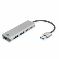 AC6125 | USB 3.2 Gen 1 (3.1 Gen 1) Type-A Interface Hub | 5000 Mbit/s | Grijs