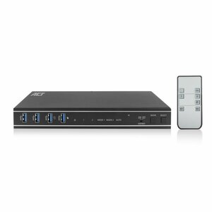 ACT AC7914 | KVM-Switch | 2-Poorts Dual HDMI | 4K@60Hz | USB 3.2 Gen1 | RS-232 | Zwart ACT AC7914 | KVM-Switch | 2-Poorts Dual HDMI | 4K@60Hz | USB 3.2 Gen1 | RS-232 | Zwart