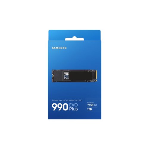 Samsung 990 EVO Plus | 1TB NVMe SSD | M.2 Gen4 | 7.150MB/s Lezen | 6.300MB/s Schrijven Samsung 990 EVO Plus | 1TB NVMe SSD | M.2 Gen4 | 7.150MB/s Lezen | 6.300MB/s Schrijven