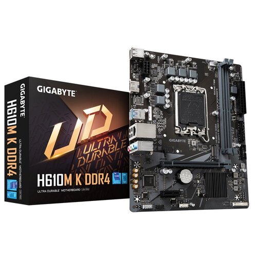 Gigabyte H610M-K | Socket LGA 1700 | Intel H610 | 2xDDR4 | Micro-ATX | Moederbord Gigabyte H610M-K | Socket LGA 1700 | Intel H610 | 2xDDR4 | Micro-ATX | Moederbord