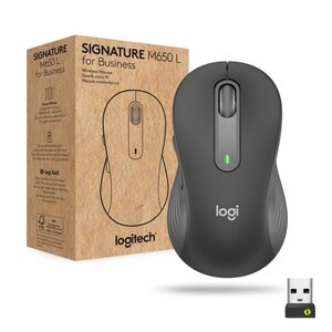 Logitech Signature M650 for Business | Draadloze Muis | Rechtshandig | RF + Bluetooth | 4000 DPI | Grafiet Logitech Signature M650 for Business | Draadloze Muis | Rechtshandig | RF + Bluetooth | 4000 DPI | Grafiet