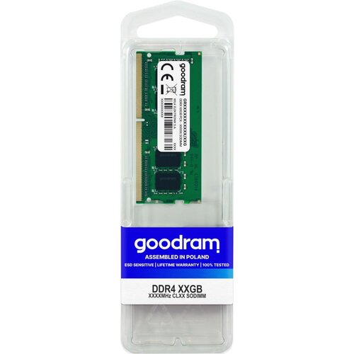 Goodram | 1x32GB DDR4 | 3200MHz | SODIMM | CL22 | Geheugenmodule | RAM Goodram | 1x32GB DDR4 | 3200MHz | SODIMM | CL22 | Geheugenmodule | RAM