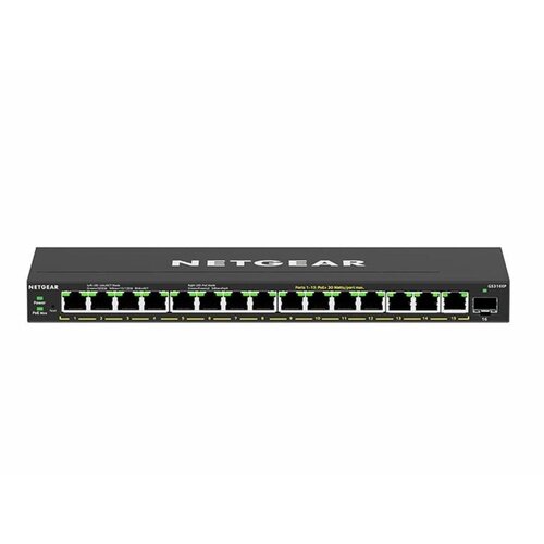 Netgear NETGEAR GS316EP-100PES netwerk-switch Managed Gigabit Ethernet (10/100/1000) Power over Ethernet (PoE) Zwart Netgear NETGEAR GS316EP-100PES netwerk-switch Managed Gigabit Ethernet (10/100/1000) Power over Ethernet (PoE) Zwart