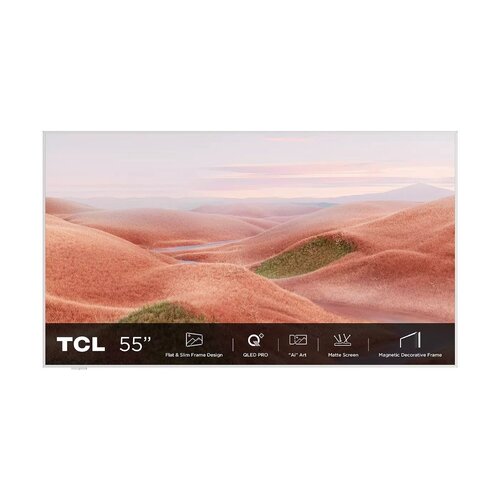 TCL NXTFRAME 55A300W Wit 55" | Ultra HD 4K QLED Smart TV | Google TV + Wi-Fi | Dolby Vision | Slim Design met NXTFRAME | 120Hz TCL NXTFRAME 55A300W Wit 55" | Ultra HD 4K QLED Smart TV | Google TV + Wi-Fi | Dolby Vision | Slim Design met NXTFRAME | 120Hz