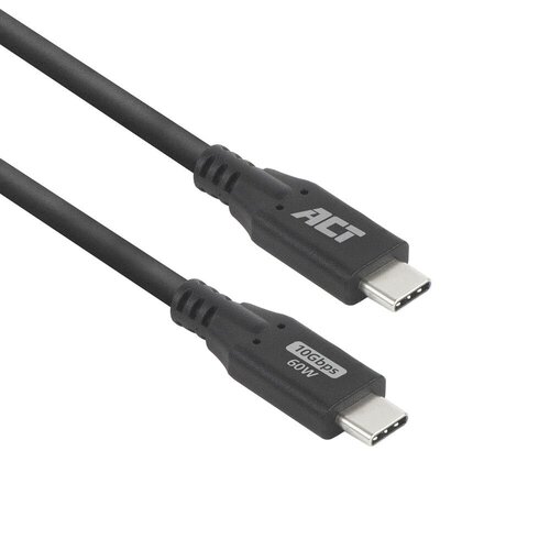 ACT USB 3.0 10Gbps 60W USB Type-C kabel, 2 meter ACT USB 3.0 10Gbps 60W USB Type-C kabel, 2 meter