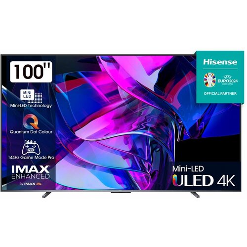 Hisense 100U7KQ 100" | Grote 4K Ultra HD Mini LED Smart TV | VIDAA U + Wifi | Dolby Vision | Local Dimming voor Perfect Contrast | 144Hz Hisense 100U7KQ 100" | Grote 4K Ultra HD Mini LED Smart TV | VIDAA U + Wifi | Dolby Vision | Local Dimming voor Perfect Contrast | 144Hz