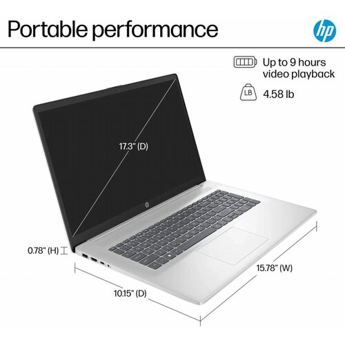 Hewlett Packard HP 17-cp3005dx | 17.3" Full HD IPS | AMD Ryzen 5 7430U | 16GB RAM | 512GB SSD | Windows 11 Home