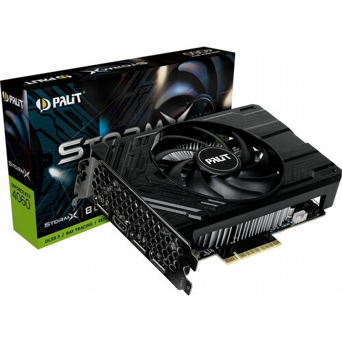 Palit GeForce RTX StormX RTX 4060 | 8 GB GDDR6 VRAM | Videokaart | GPU | Nvidia Palit GeForce RTX StormX RTX 4060 | 8 GB GDDR6 VRAM | Videokaart | GPU | Nvidia