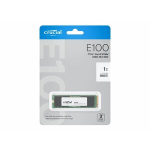 Crucial E100 | 480GB NVMe SSD | M.2 Gen4 | 4.700MB/s Lezen | 2.500MB/s Schrijven