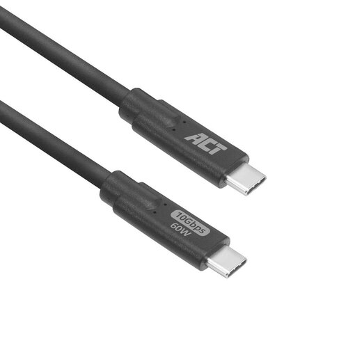 ACT AC7443 USB Type-C kabel | USB 3.2 10Gbps 60 Watt | 3 Meter ACT AC7443 USB Type-C kabel | USB 3.2 10Gbps 60 Watt | 3 Meter