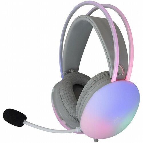 White Shark Firefly RGB | On-Ear Gaming Headset | 3,5mm Connector & USB-A | Wit White Shark Firefly RGB | On-Ear Gaming Headset | 3,5mm Connector & USB-A | Wit