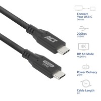 | USB4 Kabel | 20Gbps | 240W | USB-C naar USB-C | 2m | Zwart