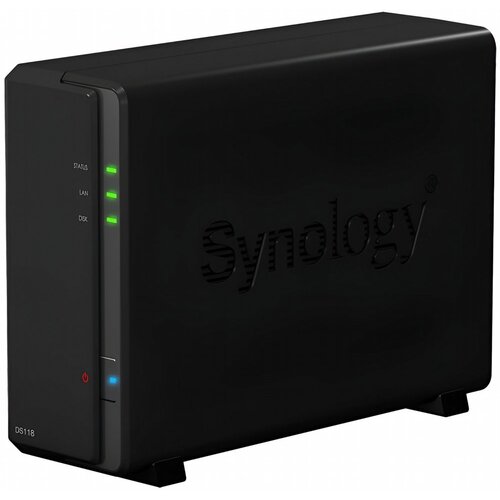 Synology DiskStation DS118 NAS 2TB | 1 Drive Bay | Inclusief 2TB HDD | 1x Gigabit Ethernet | Zwart