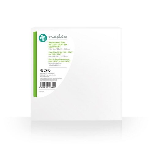 Nedis COOL1FIL | Filter | Voor  Luchtkoeler | Vervanging | Wit