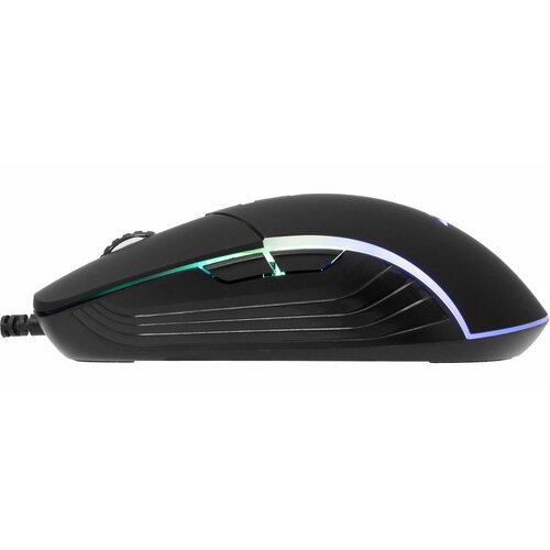 Baracuda NAUTILUS RGB | Bekabelde Gaming Muis | Rechtshandig | USB-A | 12800 DPI | Zwart