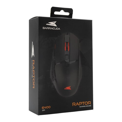 Baracuda RAPTOR RGB | Bedrade Gaming Muis | USB-A | 6400 DPI | Zwart