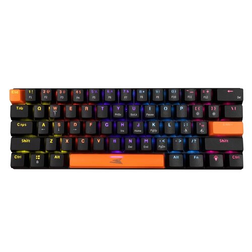 Baracuda DOLPHIN RGB 60% | Bedraad Gaming Toetsenbord | Blue Switches | Anti-Ghosting | QWERTY | Zwart Baracuda DOLPHIN RGB 60% | Bedraad Gaming Toetsenbord | Blue Switches | Anti-Ghosting | QWERTY | Zwart