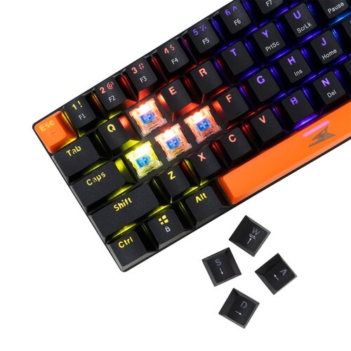 Baracuda DOLPHIN RGB 60% | Bedraad Gaming Toetsenbord | Blue Switches | Anti-Ghosting | QWERTY | Zwart