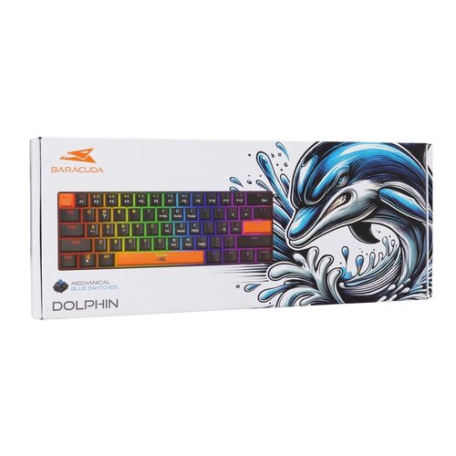 Baracuda DOLPHIN RGB 60% | Bedraad Gaming Toetsenbord | Blue Switches | Anti-Ghosting | QWERTY | Zwart