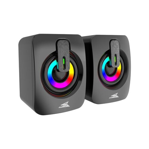 Baracuda SEASHELL Rainbow | 2.0 Stereo Luidsprekerset USB | 2x3000mW | Zwart Baracuda SEASHELL Rainbow | 2.0 Stereo Luidsprekerset USB | 2x3000mW | Zwart