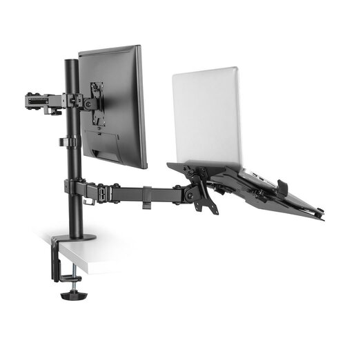ACT AC8305 | Notebookstandaard tot 15.6" & Monitorarm tot 32" | Zwart ACT AC8305 | Notebookstandaard tot 15.6" & Monitorarm tot 32" | Zwart