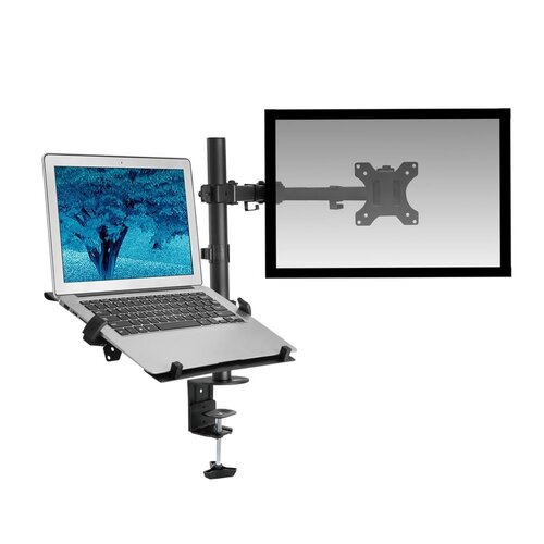 ACT AC8305 | Notebookstandaard tot 15.6" & Monitorarm tot 32" | Zwart ACT AC8305 | Notebookstandaard tot 15.6" & Monitorarm tot 32" | Zwart