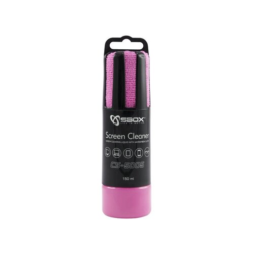 SBOX Schermreiniger CS-5005 | 150 ml | Met Microvezeldoekje | Roze SBOX Schermreiniger CS-5005 | 150 ml | Met Microvezeldoekje | Roze