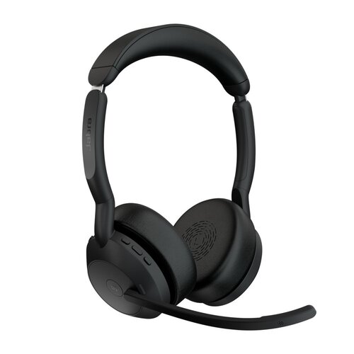 Jabra Evolve2 55 MS Stereo | Bluetooth & USB-A Headset | Met Oplaadhouder | Zwart | Voor Kantoor & Callcenter