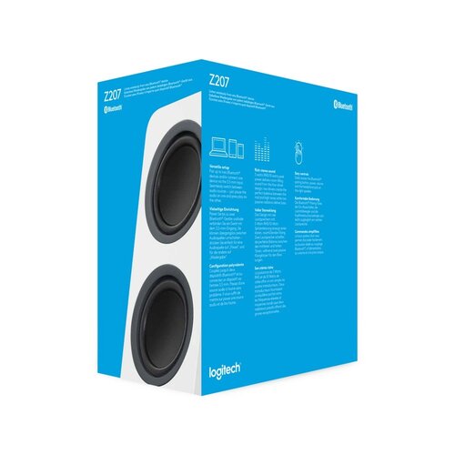 Logitech Z207 | 2.0 Luidsprekerset | Bluetooth en 3,5mm | Zwart/Wit