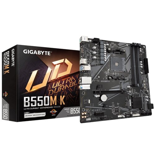 Gigabyte B550M K 1.0 | Socket AM4 | AMD B550 | 4xDDR4 | Micro-ATX | Moederbord Gigabyte B550M K 1.0 | Socket AM4 | AMD B550 | 4xDDR4 | Micro-ATX | Moederbord