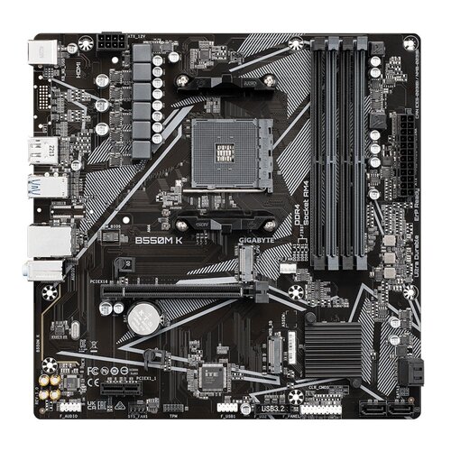 Gigabyte B550M K 1.0 | Socket AM4 | AMD B550 | 4xDDR4 | Micro-ATX | Moederbord
