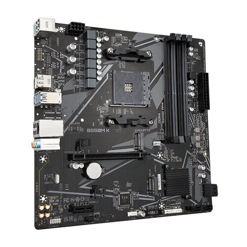 Gigabyte B550M K 1.0 | Socket AM4 | AMD B550 | 4xDDR4 | Micro-ATX | Moederbord