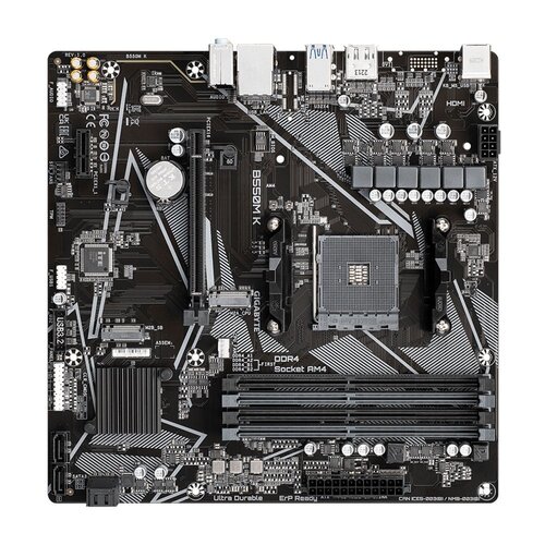 Gigabyte B550M K 1.0 | Socket AM4 | AMD B550 | 4xDDR4 | Micro-ATX | Moederbord
