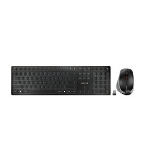 Cherry CHERRY DW 9500 Slim | Toetsenbord en Muis | RF Draadloos + Bluetooth | QWERTY (Engels) | Zwart en Grijs