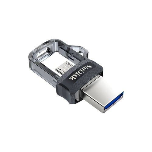 Sandisk SanDisk Ultra Dual m3.0 | 128GB USB Flash Drive | USB Type-A / Micro-USB 3.2 Gen 1 (3.1 Gen 1) | Zwart, Zilver, Transparant Sandisk SanDisk Ultra Dual m3.0 | 128GB USB Flash Drive | USB Type-A / Micro-USB 3.2 Gen 1 (3.1 Gen 1) | Zwart, Zilver, Transparant