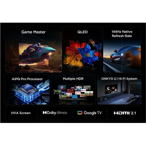 TCL 98P89K | 98" 4K Ultra HD QLED DLED Smart TV | Dolby Vision | HDR10+ | 144Hz (2025) TCL 98P89K | 98" 4K Ultra HD QLED DLED Smart TV | Dolby Vision | HDR10+ | 144Hz (2025)